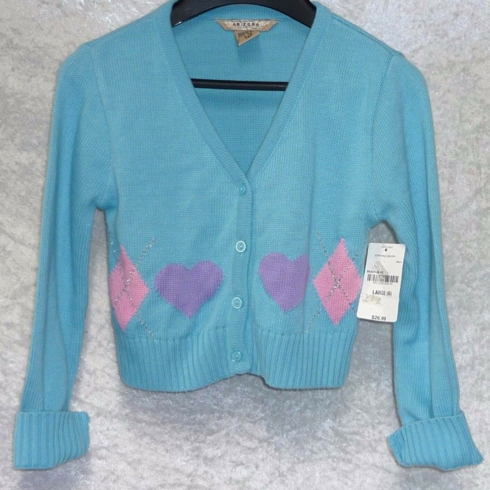 Girls Sweater Cardigan Arizona size 6 NEW